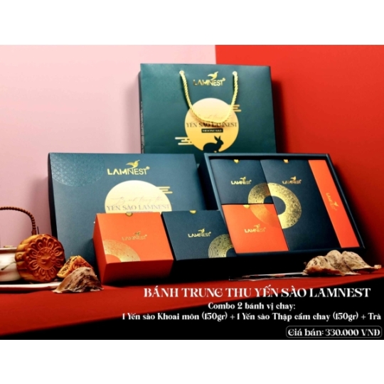 Bánh Trung Thu Yến Sào Lamnest| Combo 2 Bánh Trung Thu Yến Sào Vị Chay